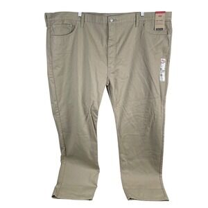 New Levis 502 Taper Jeans‎ Mens (Actual 52x33) Beige Stretch Cotton Blend $79.50